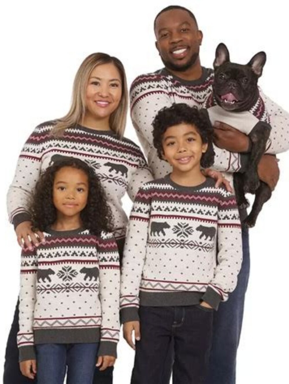 Lands' End 🧸Men's Cream Bear Fair Isle Sweater 🔸Small
